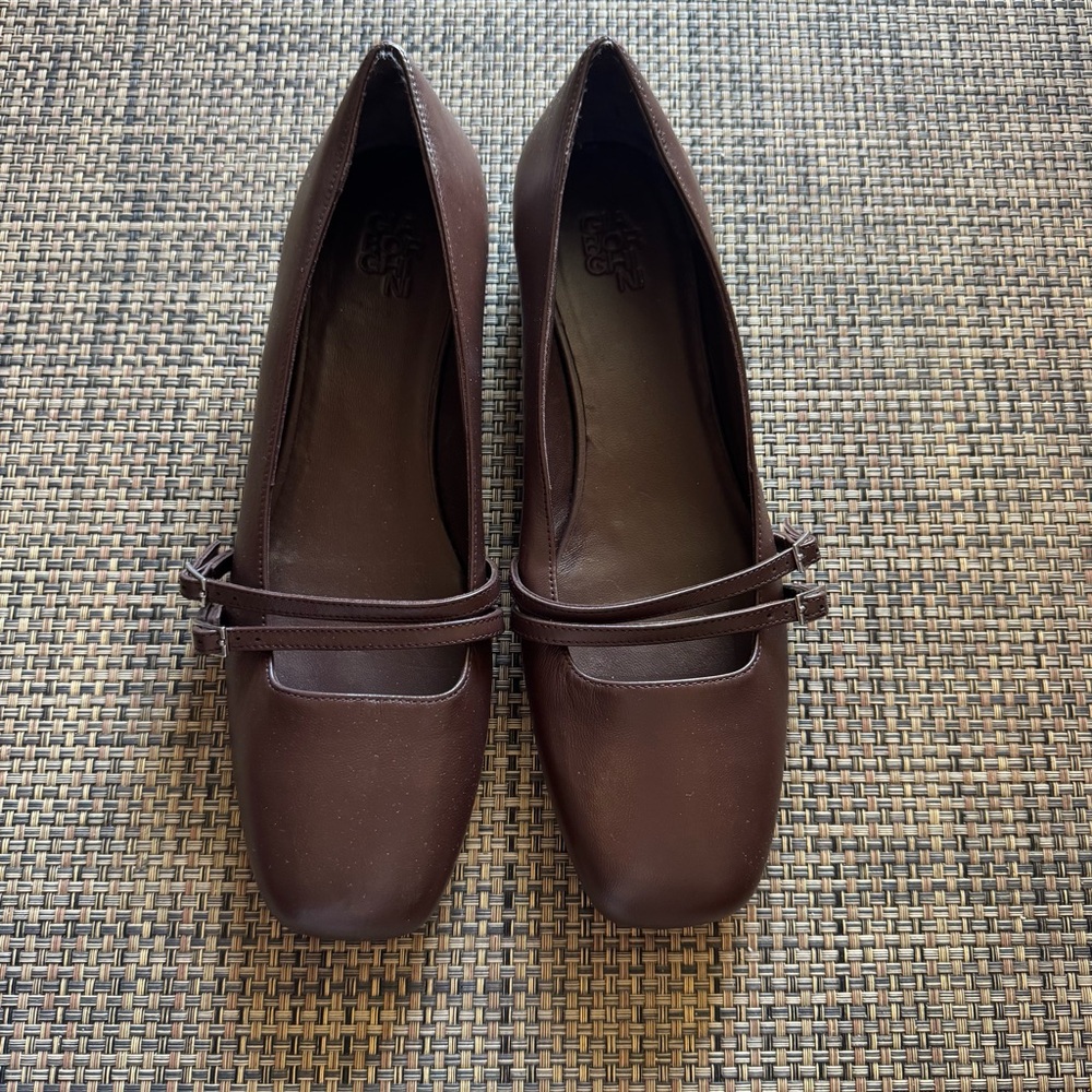 NWOB GIA BORGHINI brown Leather BALLET FLATS size 10